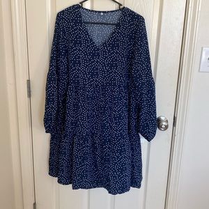Blue Polka dot Dress